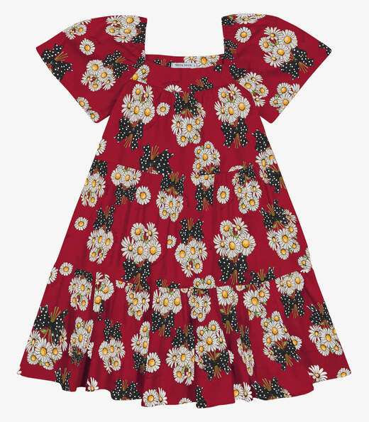 Image_Vestido Infantil Estampado Trick Nick Vermelho