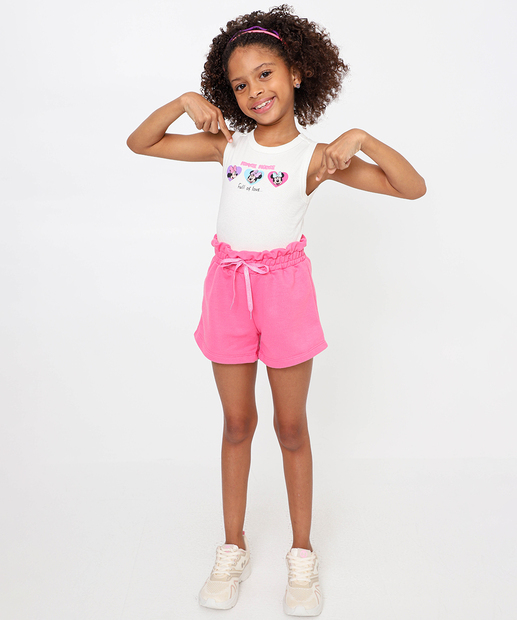 Image_Short Infantil Moletinho Clochard Marisa Tam 4 a 10 Rosa