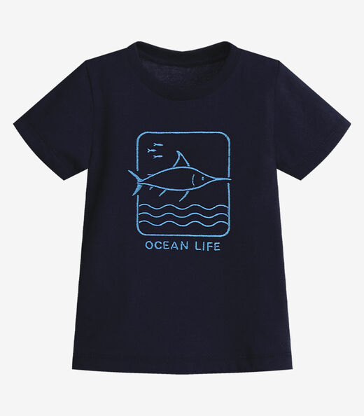Conjunto Infantil Camiseta Com Bermuda Trick Nick Azul