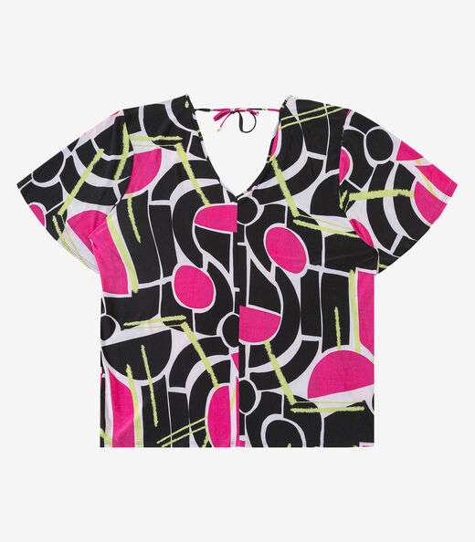 Blusa Feminina Plus Size Infinita Cor Preto