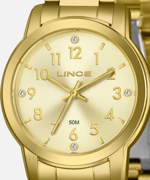Kit Relógio Feminino Lince LRG4852L34 C2KX Dourado