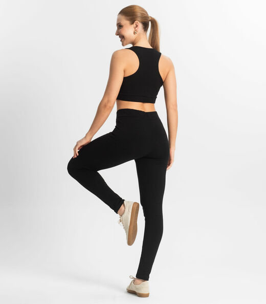 Legging Feminina em Cotton Pesado Select Preto
