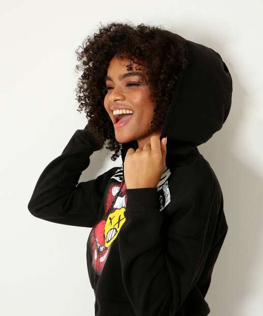 Jaqueta Feminina Moletom Estampada Marisa