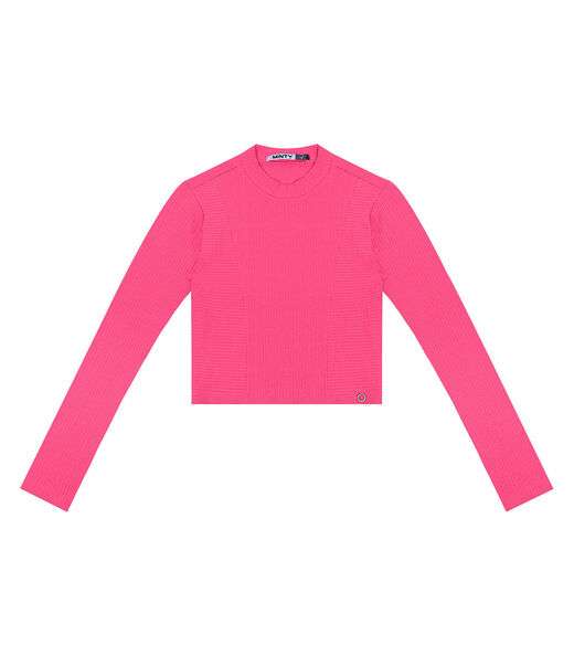Blusa Cropped Juvenil Feminina Gola Alta Minty Rosa