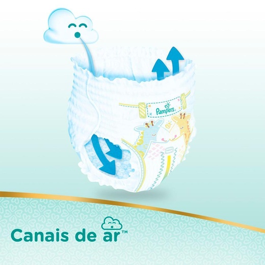 Kit 2 Fraldas Pampers Pants Ajuste Total Mega G 72 tiras