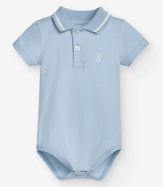 Conjunto Body Polo e Bermuda Masculino Trick Nick Azul