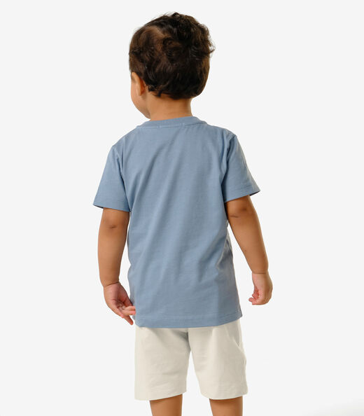 Conjunto Infantil Camiseta Com Bermuda Trick Nick Azul