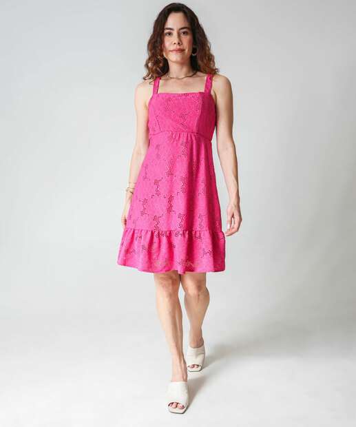 Vestido Feminino Curto Laise Marisa Rosa