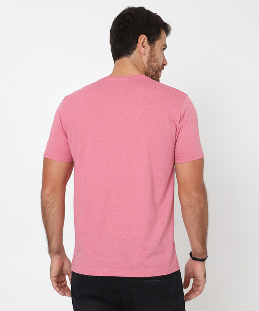 Camiseta Masculina Básica Bolso Marisa Rosa