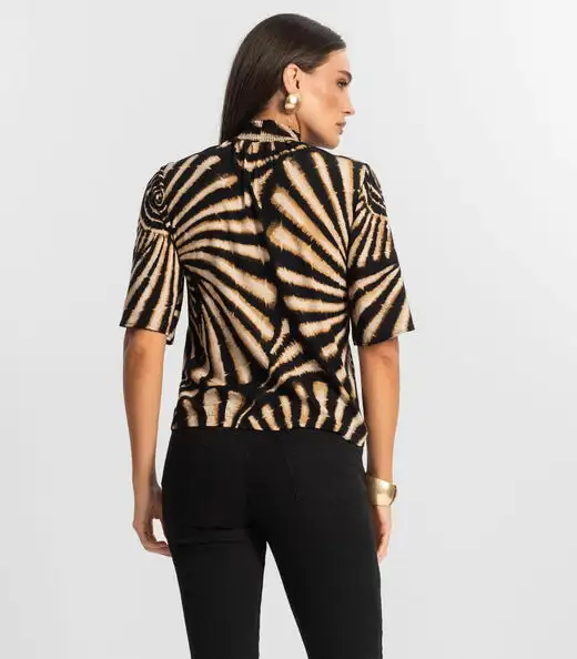 Blusa Manga Flutuante de Viscose Endless Preto