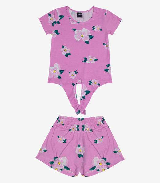 Conjunto Infantil Menina Estampado Select Rosa