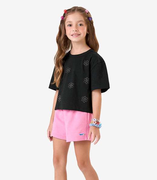 Image_Conjunto Blusa com Shorts Meia Malha Rovi Kids Preto