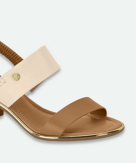 Sandália Feminina Salto Grosso Beira Rio Marrom 