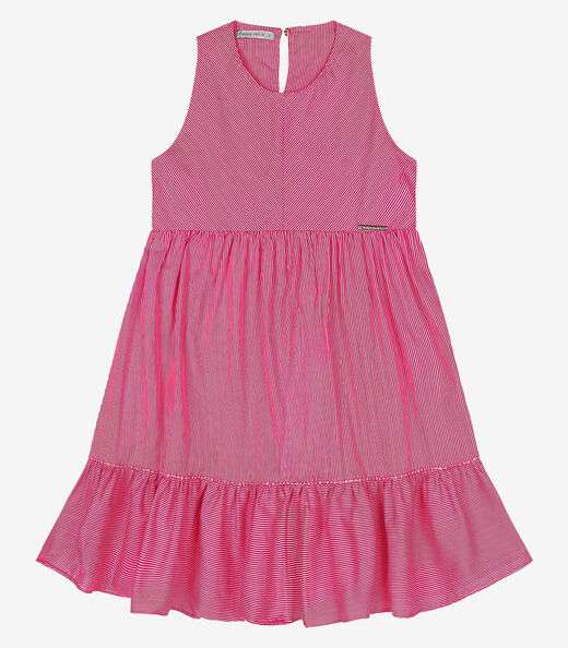 Image_Vestido Infantil Com Listras Trick Nick Rosa