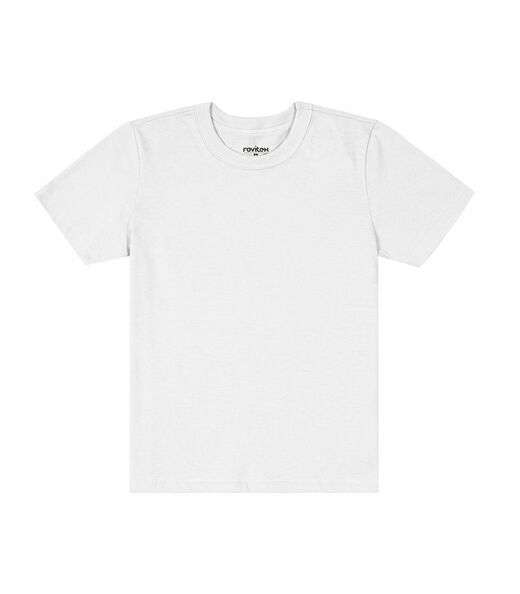 Camiseta Infantil Masculina Básica Rovitex Kids Branco