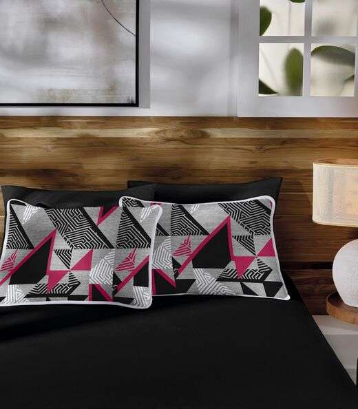 Image_Jogo de Cama Queen 3pçs Estampado Vivaldi Preto