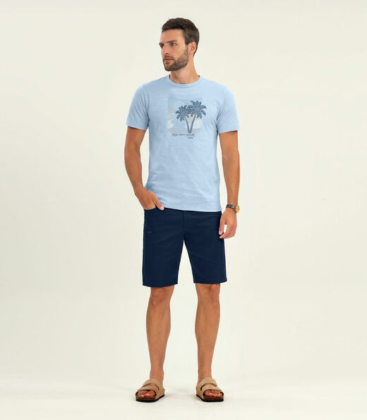 Image_Camiseta Plus Masculina Malha Maquinetada Diametro Azul