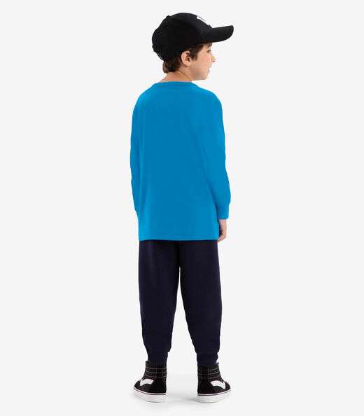 Conjunto Camiseta Manga Longa Com Calça Rovi Kids Azul