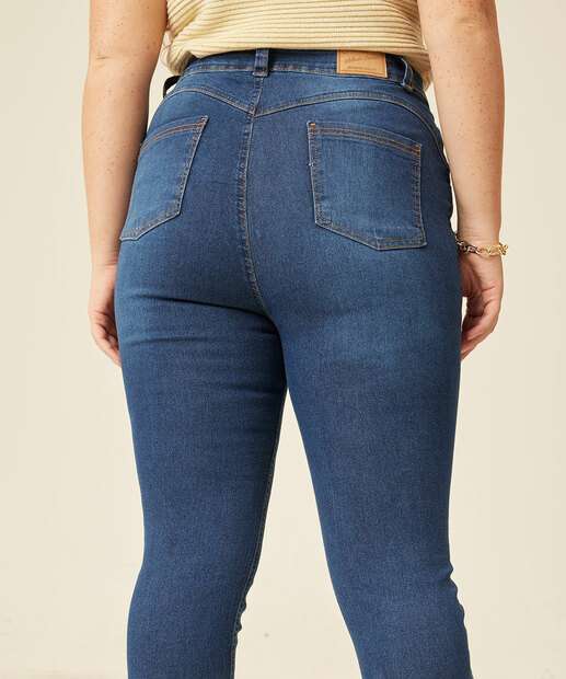 Calça Plus Size Feminina Jeans Cigarrete