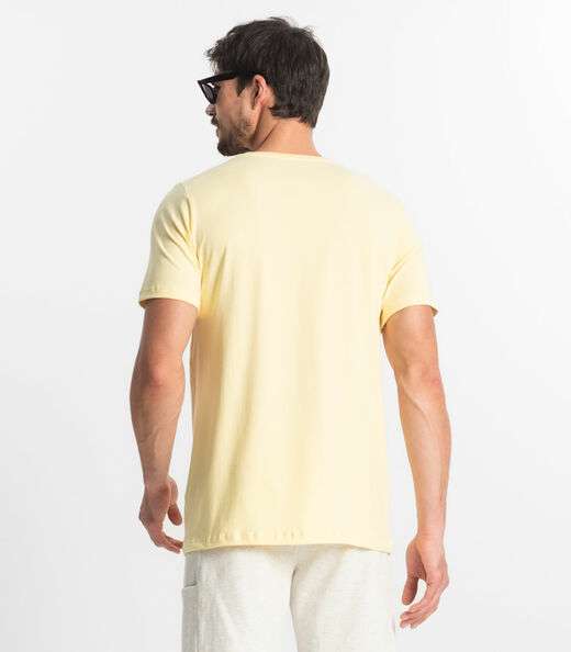 Camiseta Masculina Basica Diametro Amarelo