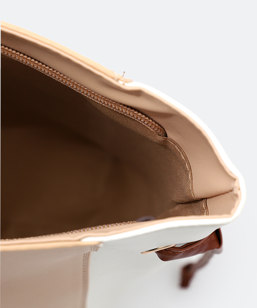 Bolsa De Ombro Tote Feminina Marisa Bege