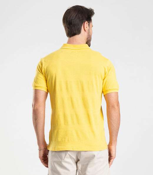 Polo Piquet Masculina Diametro Amarelo