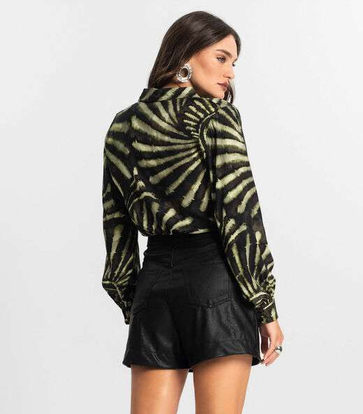 Camisa de Viscose Manga Longa Endless Verde