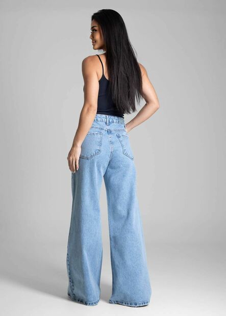 Calça Jeans Sawary Super Wide Leg - 282624