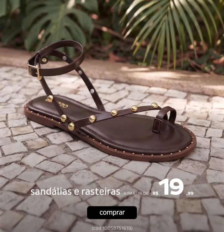Sandalias e Rasteiras a partir de R$19,99