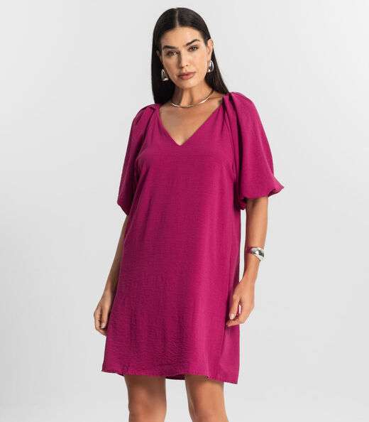 Vestido Feminino Liso Rovitex Rosa