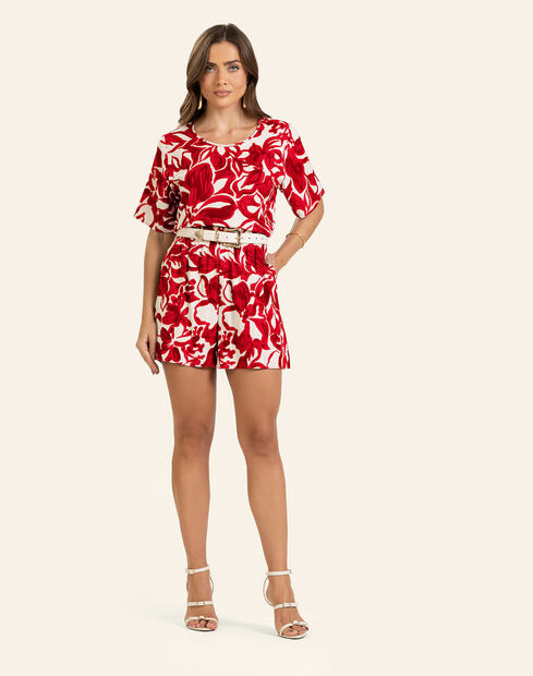 Conjunto Blusa com Shorts Feminino Endless Vermelho
