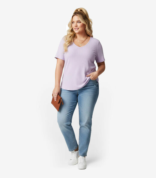Blusa Feminina Plus Size da Infinita Cor Roxo