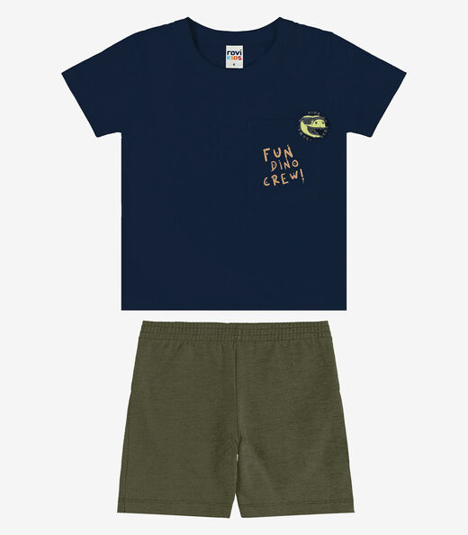 Image_Conjunto Camiseta Com Bermuda Infantil Rovi Kids Azul