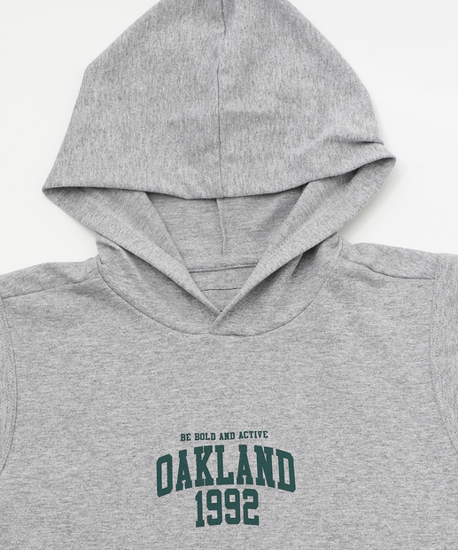 Regata Juvenil Capuz Marisa Tam 10 a 16 Cinza