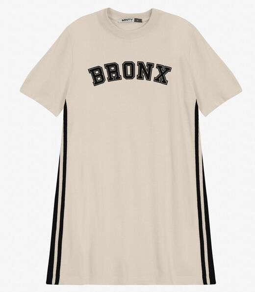 Vestido Juvenil Curto em Malhão Minty Bege