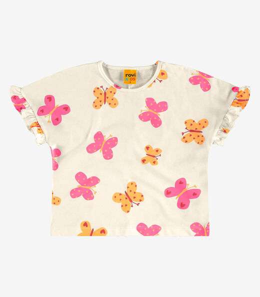 Blusa Feminina Meia Malha Rovi Kids Bege