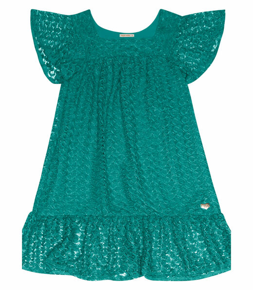 Vestido Infantil Renda Trick Nick Verde