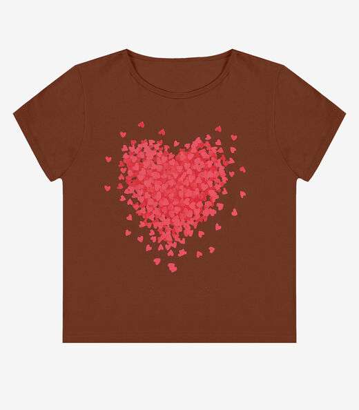 Image_Blusa Feminina Manga Curta Estampada Select Marrom