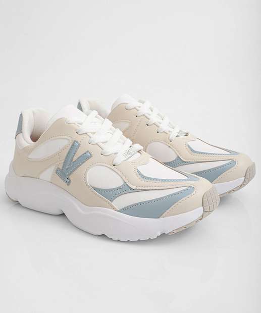 Tênis Casual Feminino Recortes Vizzano