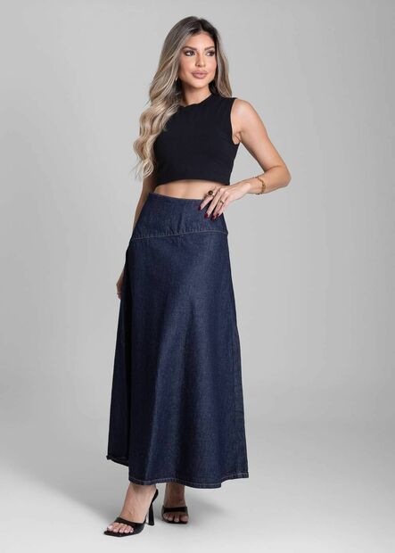 Saia Jeans Sawary Midi - 282505