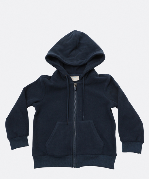 Conjunto Infantil Fleece Bolsos MR Tam 1 a 3 Azul