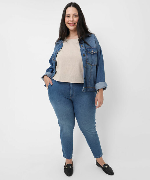 Image_Calça Plus Size Feminina Mom Jeans Sawary Azul