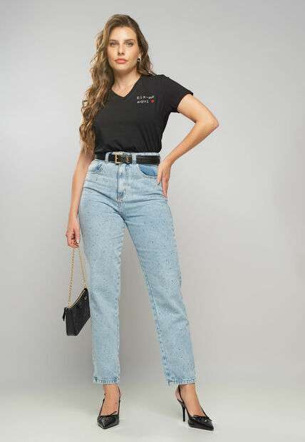 T-Shirt Gola V Eis-me Aqui Preto Salvatore Fashion