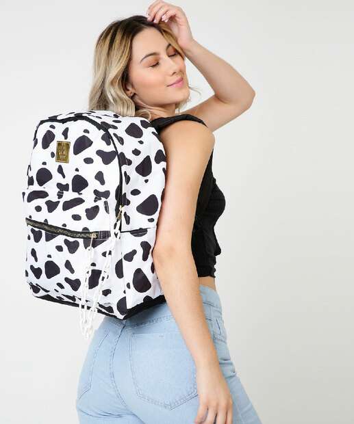 Mochila Feminina Animal Print Corrente Up4You