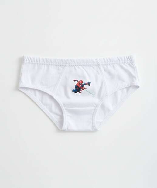 Kit 5 Cuecas Infantil Homem Aranha Tam 2 a 12 Azul