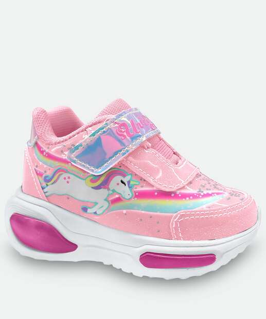 Image_Tênis Infantil Estampa Unicórnio Velcro Rosa