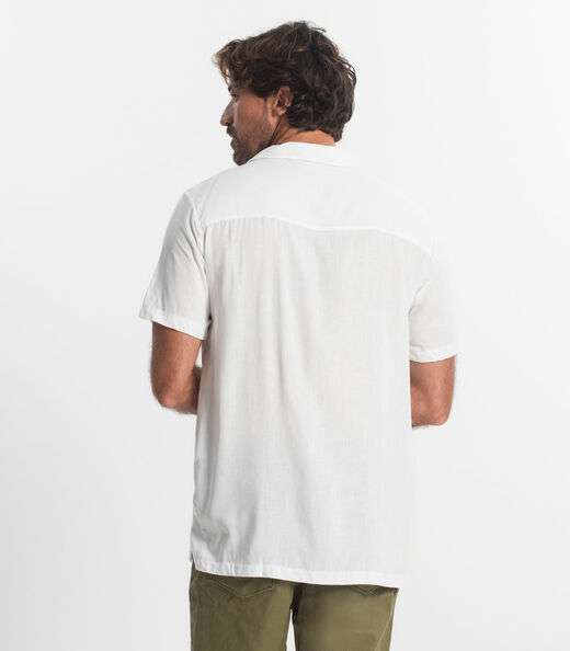 Camisa Masculina Viscolinho Diametro Bege