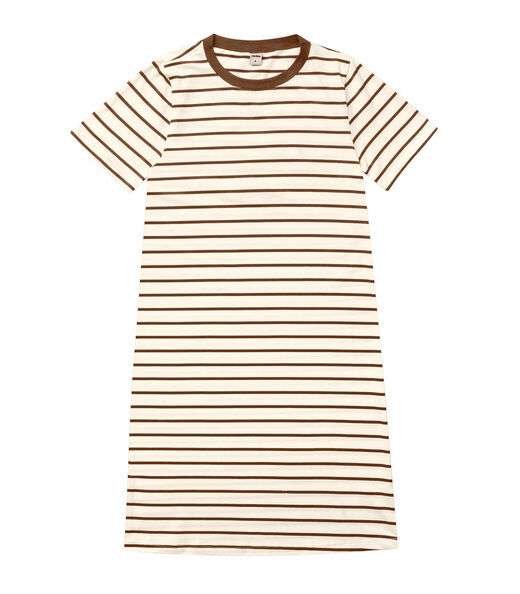 Vestido Feminino Listrado Rovitex Marrom