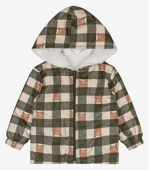 Jaqueta Infantil Com Capuz Trick Nick Verde