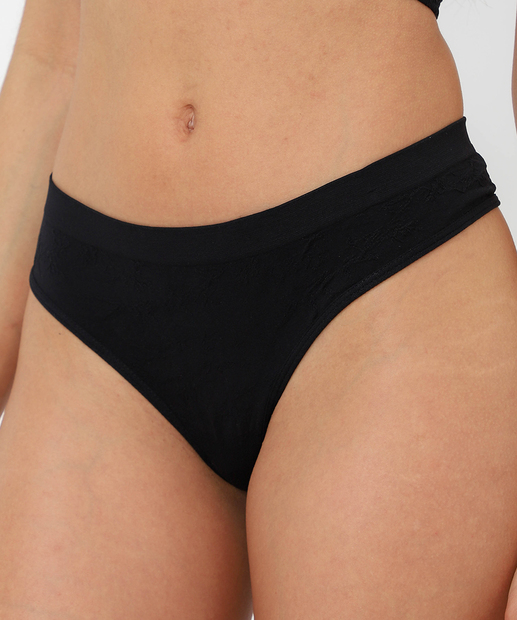 Calcinhas Fio Dental Jacquard Marisa Preto